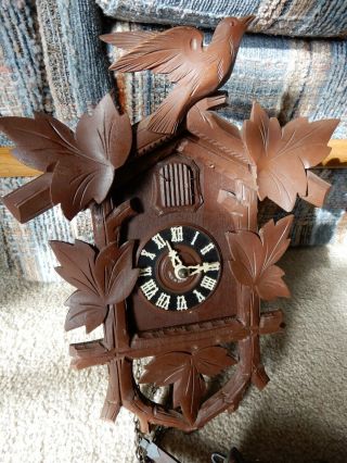 Vintage Black Forest Cuckoo Clock 8 Day Movement Made In Germany