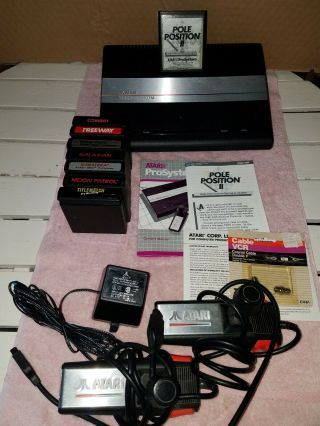 Vintage Atari 7800 ProSystem Video Computer System With 9 Cartridges 2