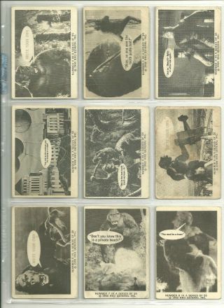 1965 Donruss King Kong Non Sports Trading Cards 52 Of 56 Cards