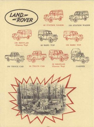 1965 Land Rover 88 /108 Series Sales Brochure Usa