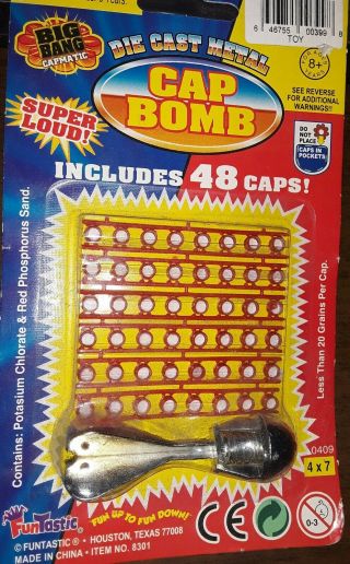 L@@k - Die Cast Metal Cap Bomb By Funtastic Big Bang Capmatic - Includes 48 Caps