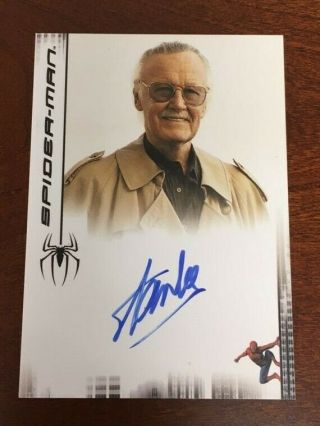 Stan Lee Autograph Spider - Man Movie Trading Card Hand - Signed Marvel