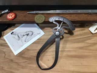Antique Hand Tool - Registering Outside Caliper - H.  O.  Studley Machinist Maker 3