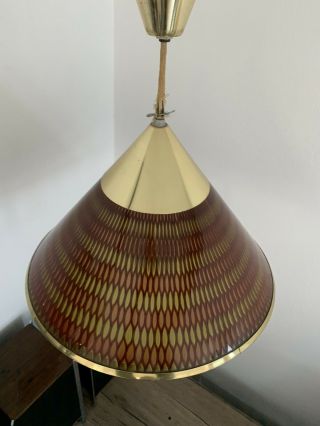 Vtg 1968 Honeycomb Moe Light Pendant Hanging Chandelier Ufo Mid Century Modern