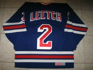 Vintage 2 Brian Leetch York Rangers Off.  Lic.  Ccm Jersey,  Size Men 