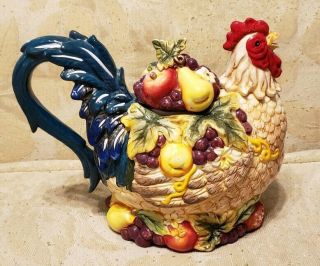 Ceramic Rooster Teapot