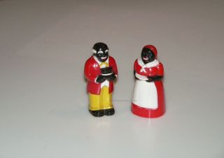 Aunt Jemima and Uncle Mose Salt and Pepper Shakers OLD Set F & F Mold Ohio 2