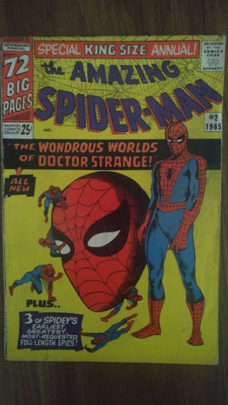 Spider - Man Special King Size Annual 2 1965 Dr Strange Fn,  Comic