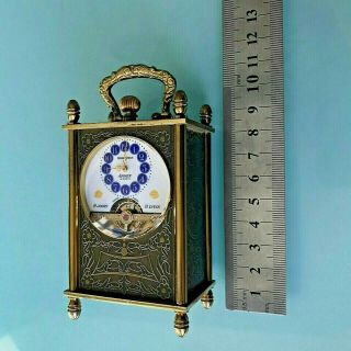 Rare Vintage Hebdomas Arnex Dash Shelf Desk Clock Watch 8 Days 15j Swiss Made