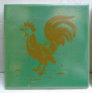 Vintage Rooster Tiles Set of 3 3