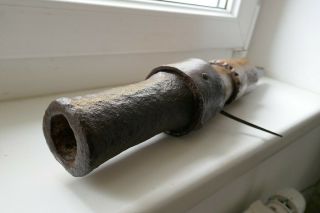 VERY RARE Antique Hand Iron/Wood Cannon,  