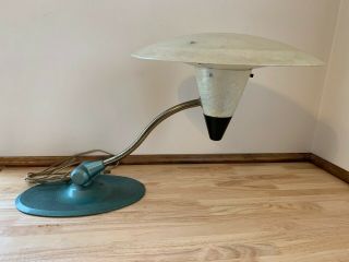 Acme Lite Products - - Congers,  Ny.  Disk Shaped Desk Lamp - - 1950 