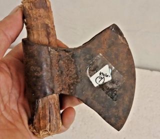Vintage Old Hand Forged Wrought Iron Axe Hatchet Wood Cutter Tool Axes Head P1