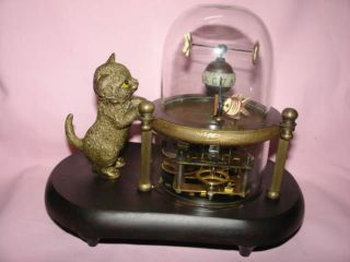 Wonderful Fish - Pot Glass Machine Clock With Cute Cat 7.  0