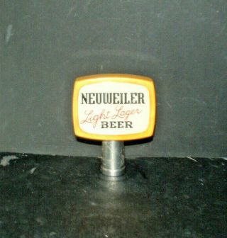 Vintage Neuweiler Light Lager Beer Tap Knob Handle Bakelite Metal Bar Tavern