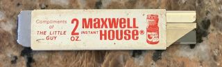 1960’s Maxwell House Coffee 2 Ounce Box Cutter