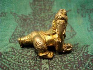 Ganesh God Statue Hindu Deity Figure Magic Lucky Talisman Thai Amulet