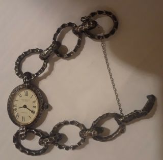 Vintage Jean Perret Geneve Swiss Made Watch 800 Silver Watch