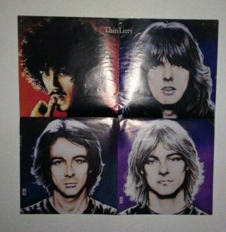Renegade Thin Lizzy Vinyl Album LP Complete With Sleeve & Rare Poster 2