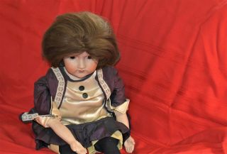 Antique German Bisque Head Doll 26 In Armand Marseille