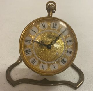 Vintage Ernest Borel Versailles Rare Pocket Watch Desk Clock Swiss Running