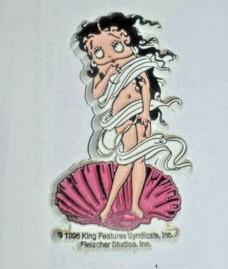 Estate Magnet 3 - 1/4 " Tall Dated 1996 Betty Boop Standing In A Shell Look