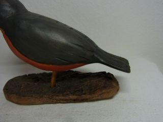 Vintage German Primitive Wood Carved Bird Figurine O 2