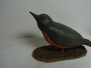 Vintage German Primitive Wood Carved Bird Figurine O 3