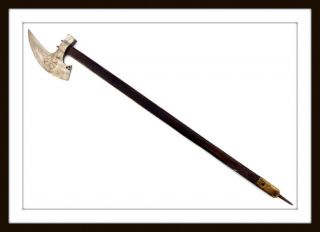 ANTIQUE LARGE MEDIEVAL 2 - HANDED BATTLE AX SCOTTISH ENGLISH SPANISH MALTESE sword 2