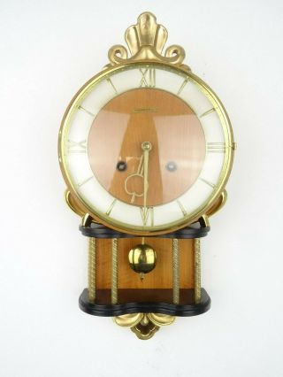 Westerstrand Gustavian Swedish Vintage Mid Century Antique 8 Day Gilt Wall Clock