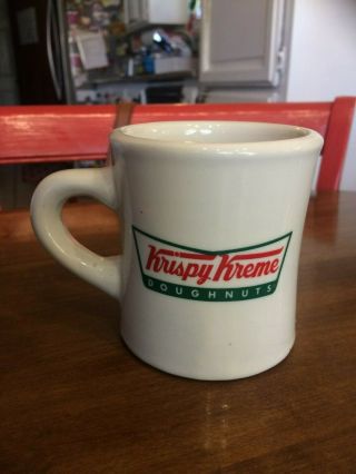Krispy Kreme Doughnuts Diner Style Heavy Ceramic Coffee Mug 3.  75 " Donuts