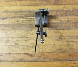 Antique STARRETT Surface Gage Scribe INDICATOR Gauge Holder • Machinist Tool USA 3
