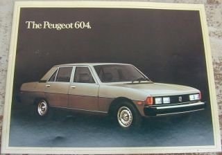 Old Sales Brochure 1977 Peugeot 604 Sl Very Rare