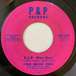 Four Below Zero " E.  S.  P.  " (p&p) Rare Modern Soul 45 Hear