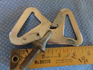 Vintage Ray Brown Seat Belt Mounting Anchors Set Of 4 W/ 2 Eye Bolts