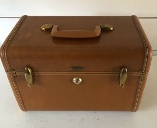 Vintage Samsonite Shwayder Bros.  Luggage Train Makeup Case Brown 4912