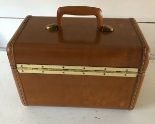 Vintage Samsonite Shwayder Bros.  Luggage Train Makeup Case Brown 4912 3