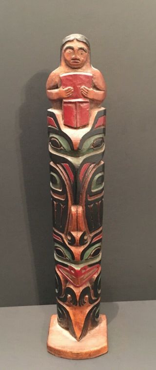Vintage Faux Alaskan Native American Indian Totem Pole