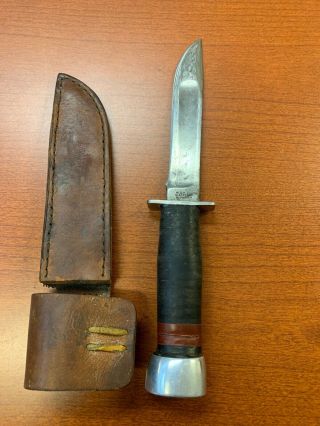 Msa Co.  Vtg Gladstone Hunting Blade Usa Marbles Knife Aluminum Butt