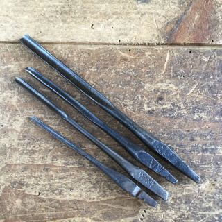 Vintage Shell Auger Drill Bits X 4 Old Antique Hand Brace Bit Tool 129