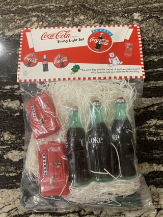 Coke Brand String Light Set Vintage 1990s Old Stock Coca Cola