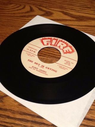 Elmore James.  The Sky Is Crying.  Fire Records R&b Blues 45.  Near