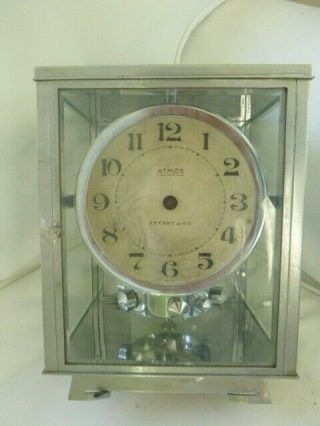 Art Deco Tiffany 1930 Chrome Jaeger Lecoultre Brevels Reutter 5289 Atmos Clock