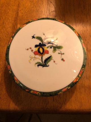Vintage Raynaud & Co.  Limoges France Round Trinket Box Dish With Cover