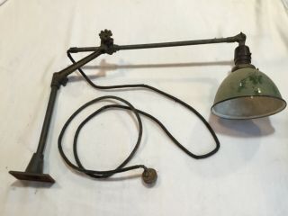 Antique Signed O.  C.  White Worcester Mass Industrial Lamp 2