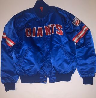 Vintage York Giants Nfl Starter Pro Line Satin Jacket Size Large