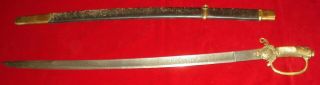 Imperial Russian Shashka Sword & Scabbard For " Bravery "