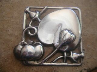 Vintage Sterling Silver Art Deco Mcclelland Barclay Sterling Brooch 27.  5 Grams