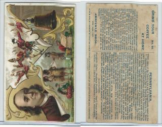K5 Arbuckle Coffee,  History Of The U.  S. ,  1890,  50 Pennsylvania,  Ben Franklin