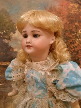 Antique 13 " French Jumeau Bisque Socket Head Doll,  Body